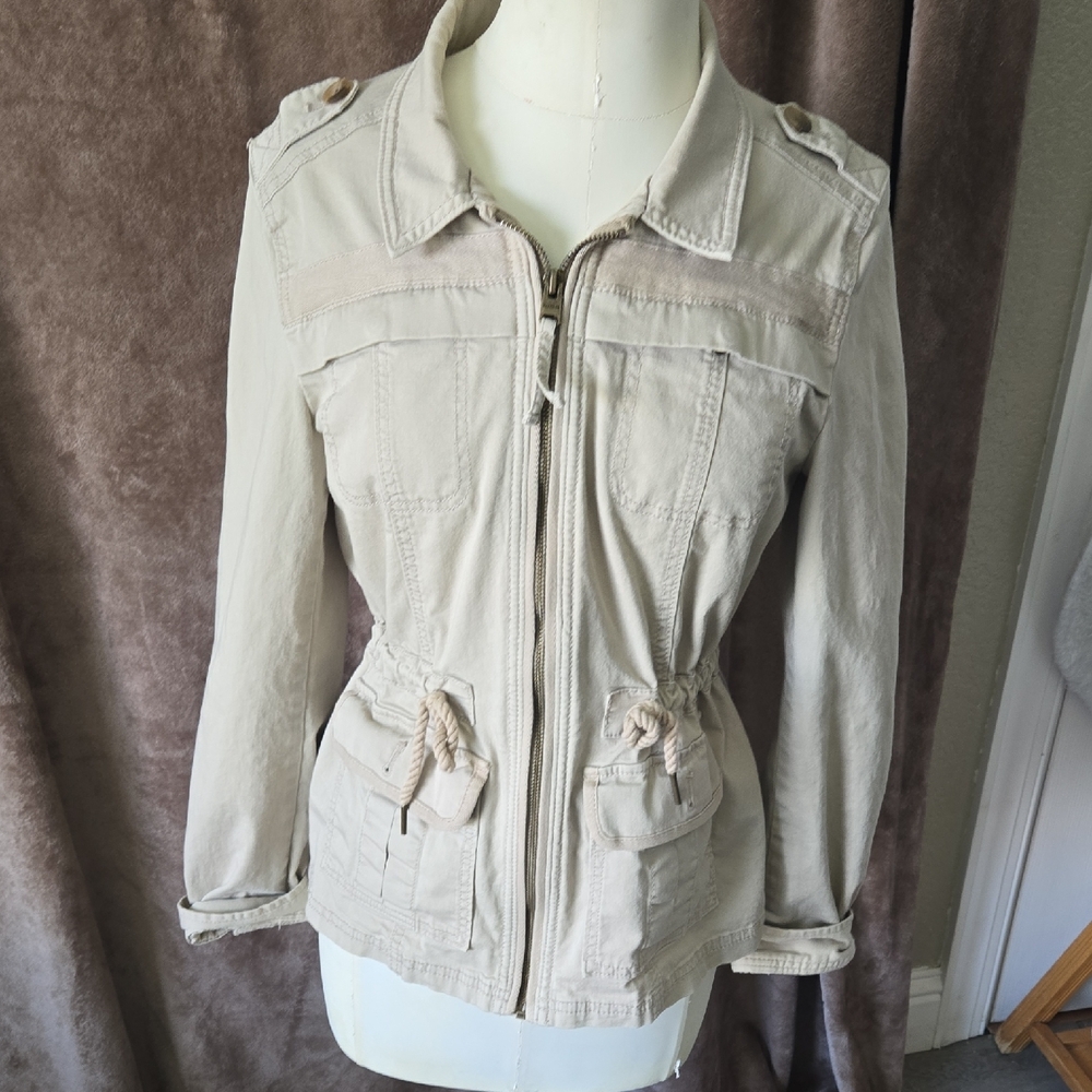 Express Tan Utility Jacket‎ Versatile Style - Picture 6 of 11